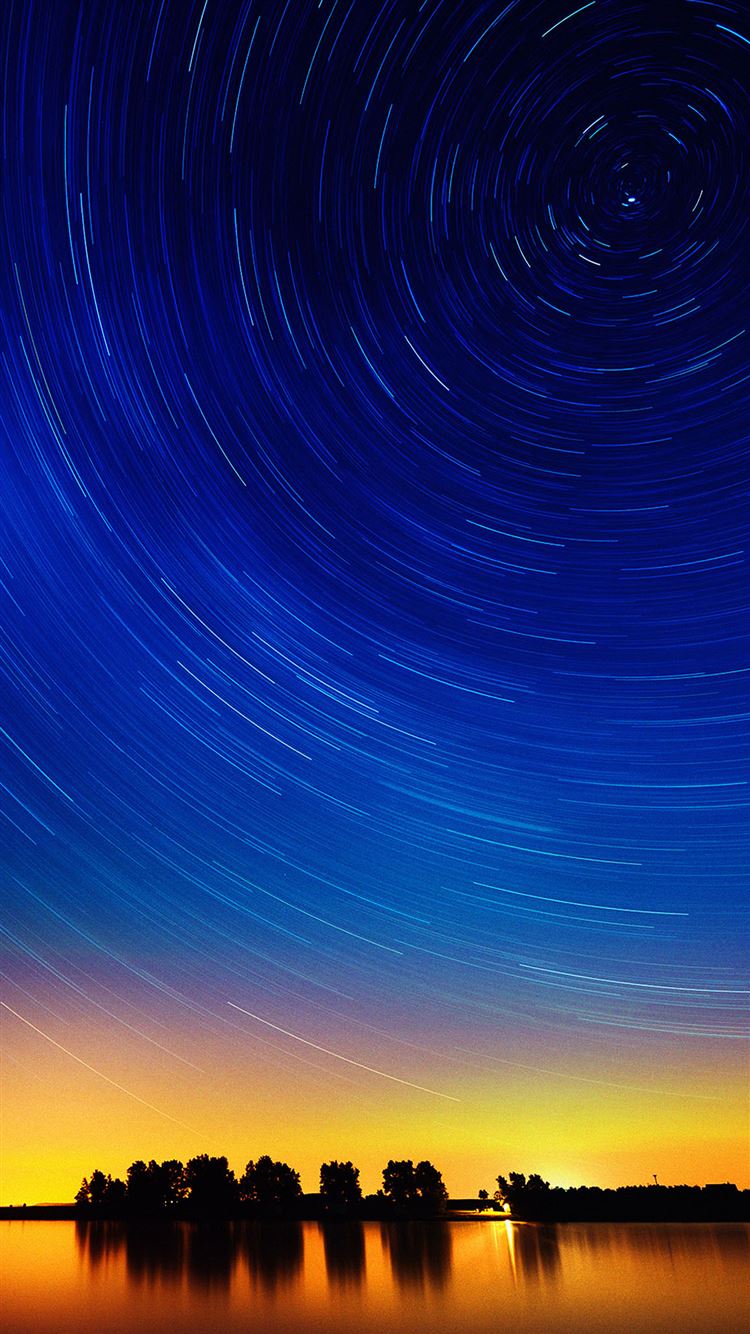 Star Gazing Night On Red Lake Iphone 8 Wallpapers Free Download