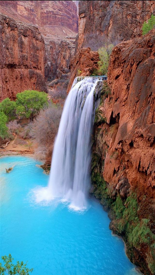 1080x1920 Nature Fantasy Waterfall From Valley - fantasy iPhone 8 Wallpaper