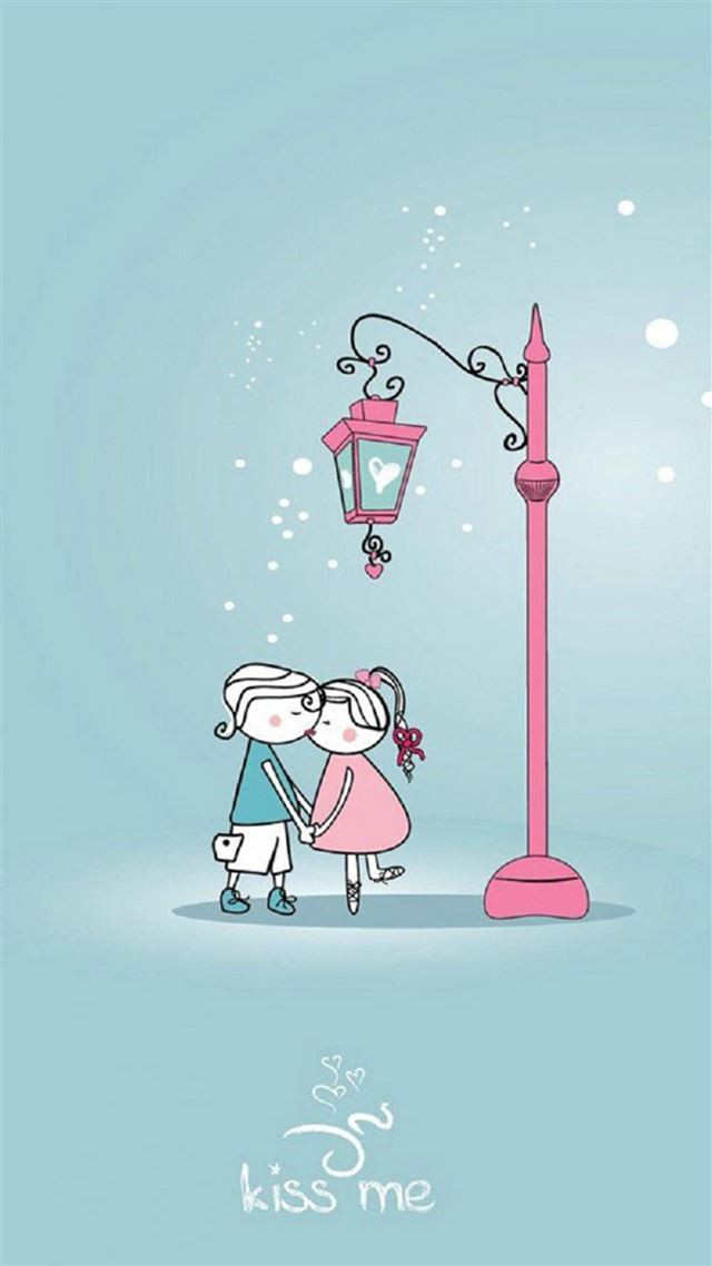 1080x1920 Cute Lover Couple Under Streetlight - couple iPhone 8 Wallpaper