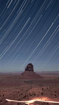 Monument Valley Meteor Shower wallpaper