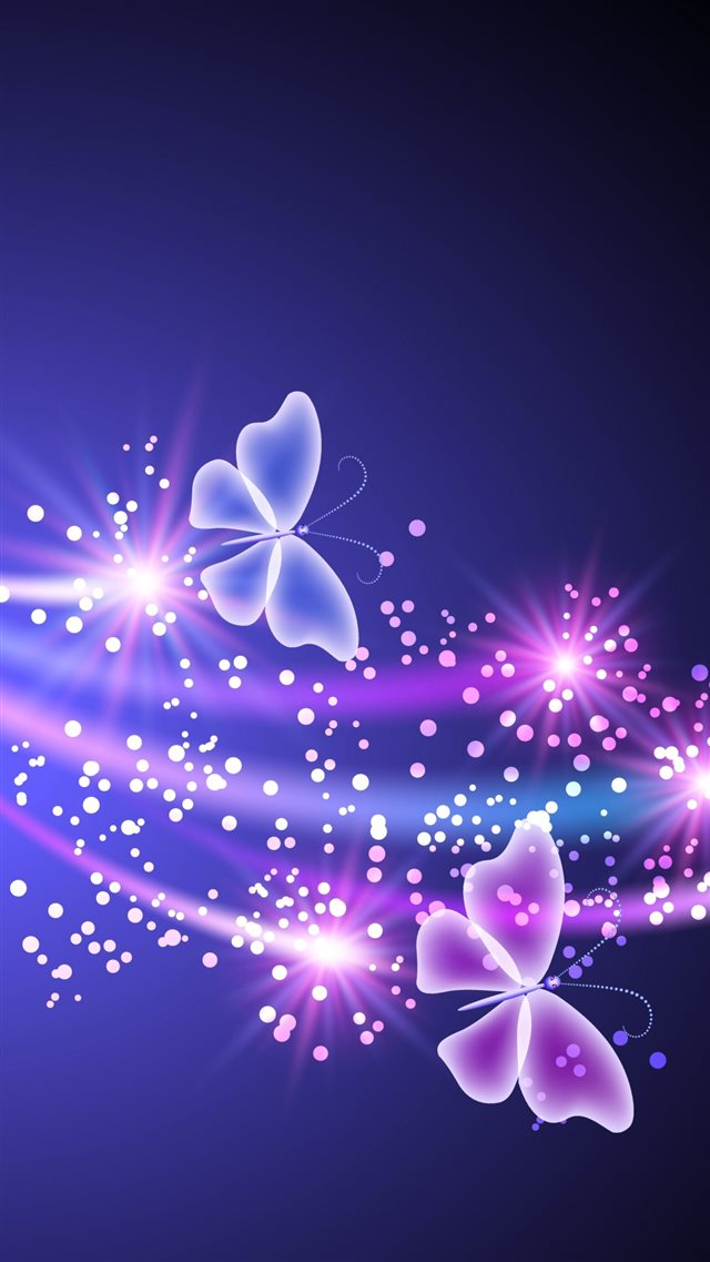 1080x1920 Neon Butterfly Light Abstract Shine - aesthetic iPhone 8 Wallpaper