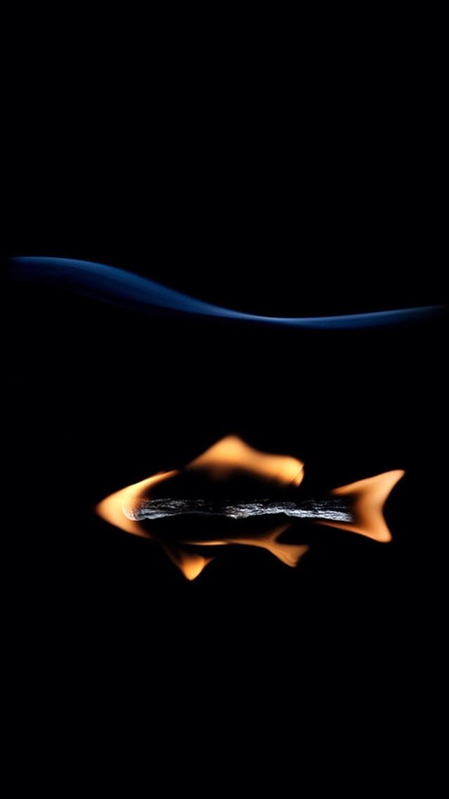 1080x1920 Abstract Fish Match Ash Art - fire iPhone 8 Wallpaper