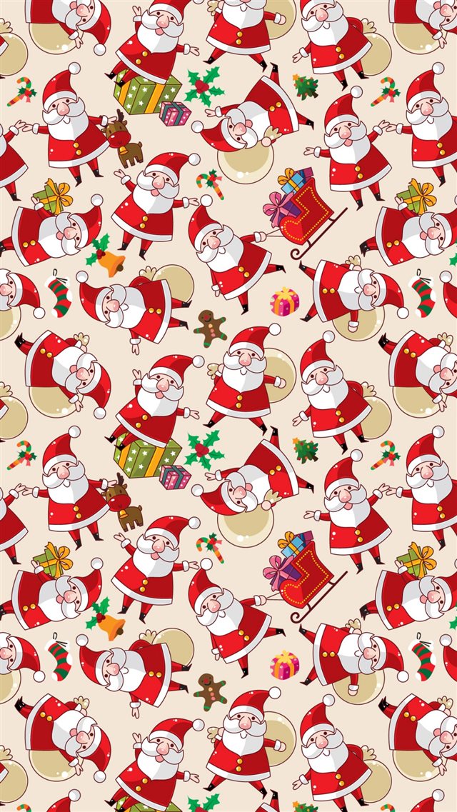 1080x1920 Santa Claus Pattern Texture Background -  iPhone 8 Wallpaper