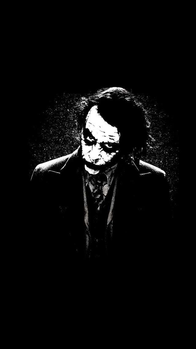 1080x1920 The Joker Batman Black White - joker iPhone 8 Wallpaper