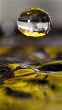 Macro  Water Droplet Over Lake Surface wallpaper