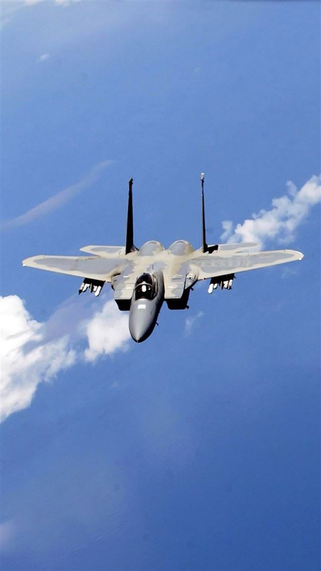 1080x1920 F 15 Eagle Fighter In Blue Sky - flying iPhone 8 Wallpaper