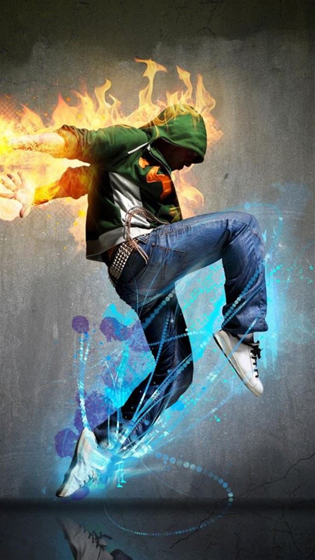 1080x1920 Fire Sport Dancer -  iPhone 8 Wallpaper