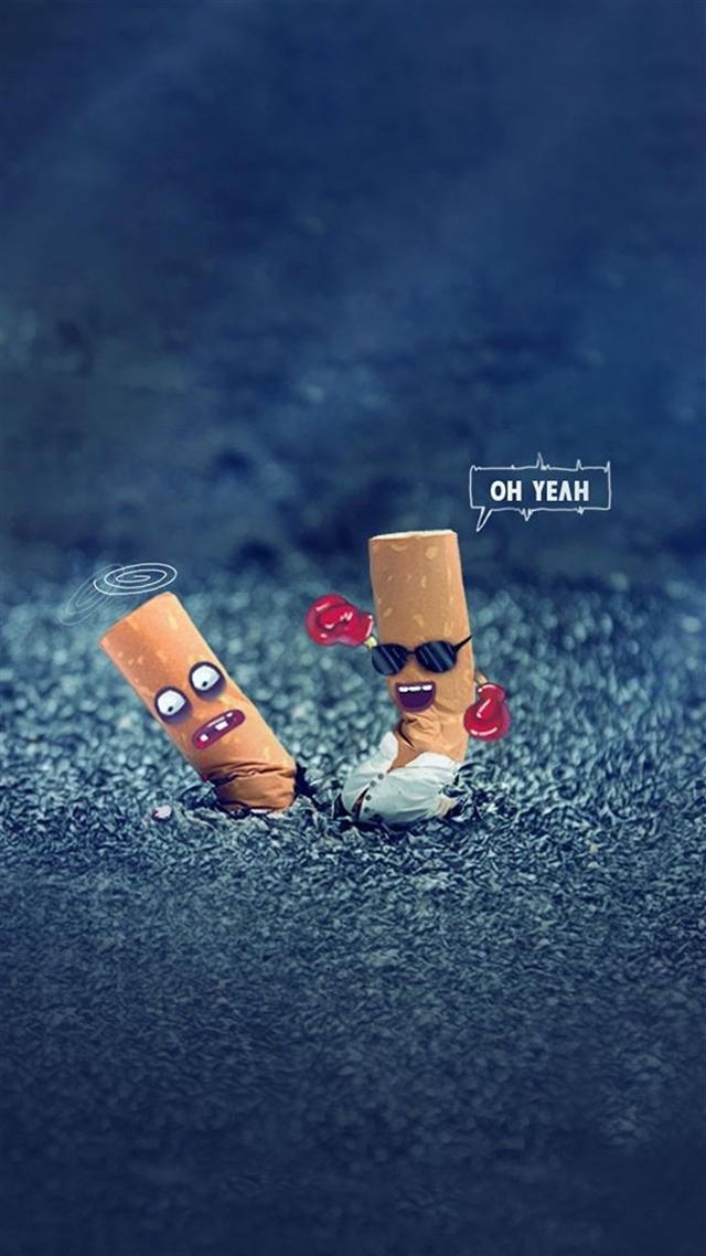 1080x1920 Creative OH Yeah Cigarette End Design Art - design iPhone 8 Wallpaper