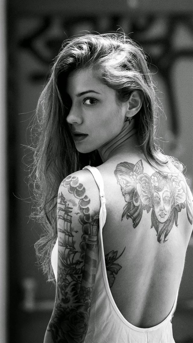 1080x1920 Beautiful Girl Tattooed Back -  iPhone 8 Wallpaper