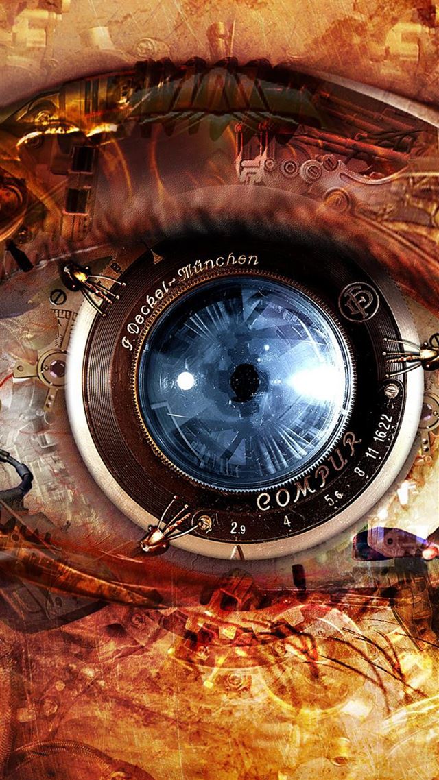 1080x1920 Mechanical Eye Steampunk  -  iPhone 8 Wallpaper