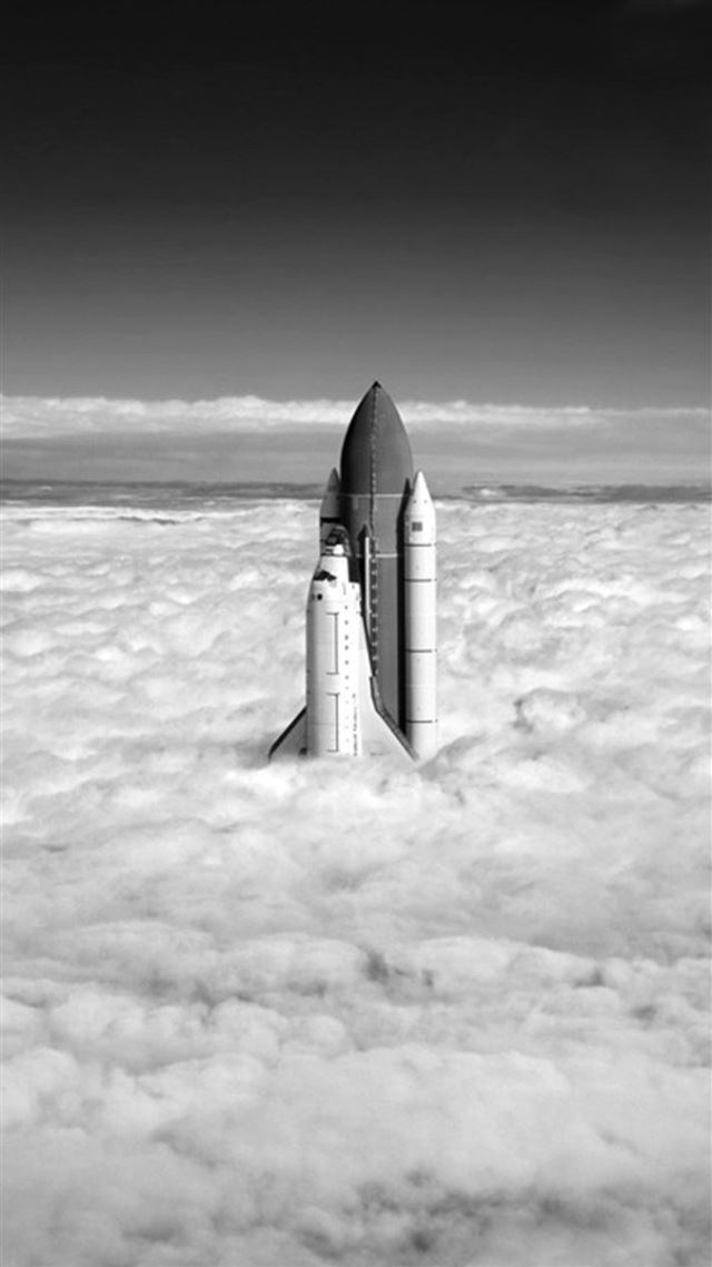 1080x1920 Flying Up Clouds Rocket -  iPhone 8 Wallpaper