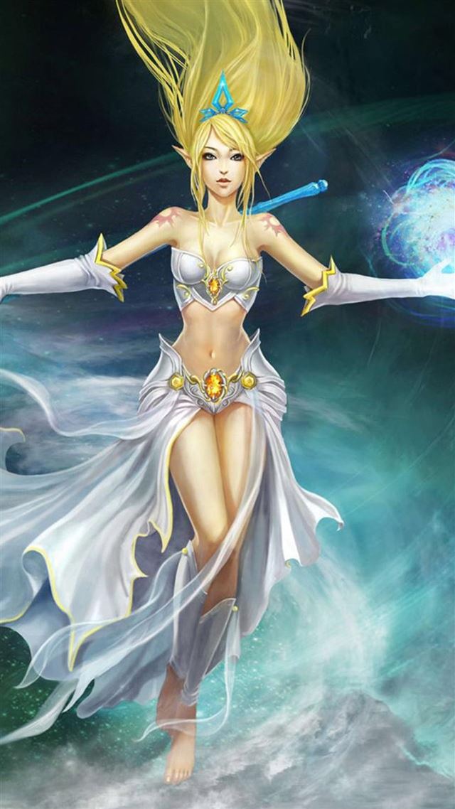 1080x1920 LOL Anime Moon Goddess - yellow iPhone 8 Wallpaper