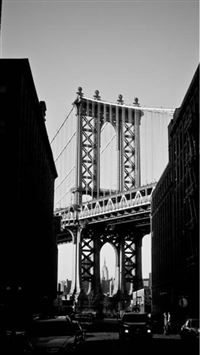 Manhattan Bridge New York Black And White wallpaper