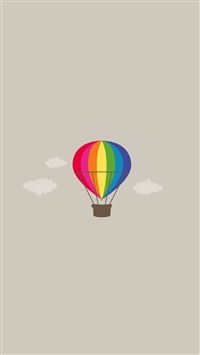 Simple Pure Hot Air Balloon Illustration Background wallpaper