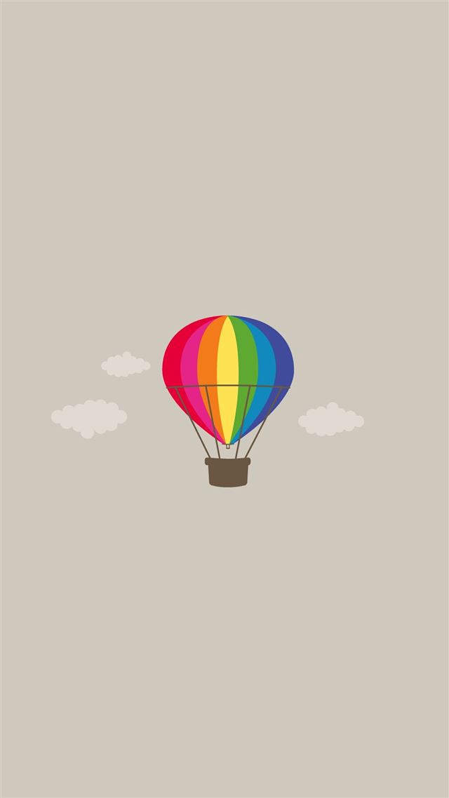 1080x1920 Simple Pure Hot Air Balloon Illustration Background - illustration iPhone 8 Wallpaper