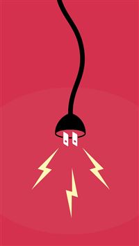 sparkling Bulb Lamp Illust Art iPhone 6(s)~8(s) wallpaper