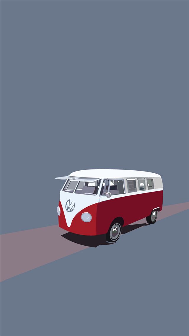 1080x1920 Toy Bus Illust Art - brown iPhone 8 Wallpaper