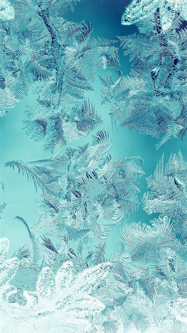 1080x1920 Ice Pattern Green Snow Nauture Christmas - christmas iPhone 8 Wallpaper
