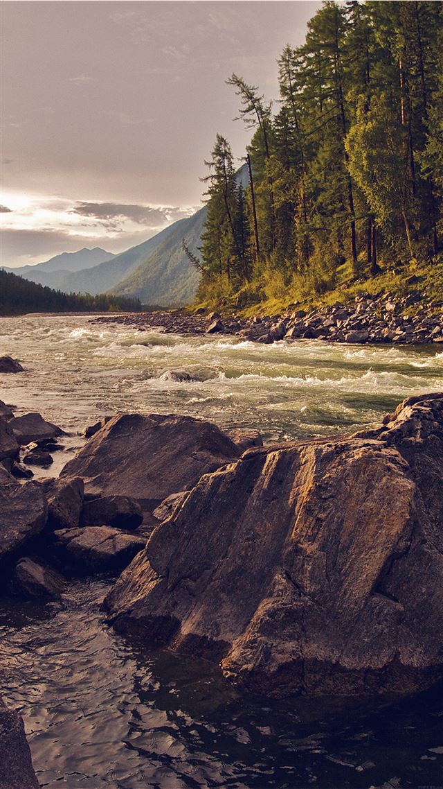 1080x1920 Summer Camp Nature Mountain River  - trees iPhone 8 Wallpaper