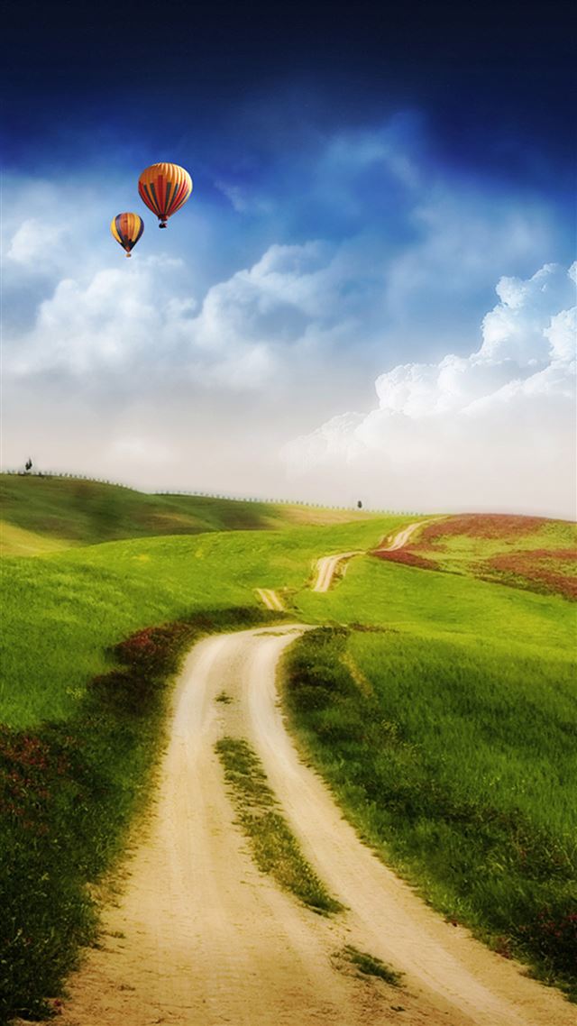 1080x1920 Nature Country Road End In Cloudy Skyscape - road iPhone 8 Wallpaper