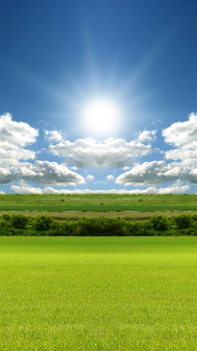 1080x1920 Nature Sunshine Grass Field Cloudy Skyscape - brown iPhone 8 Wallpaper