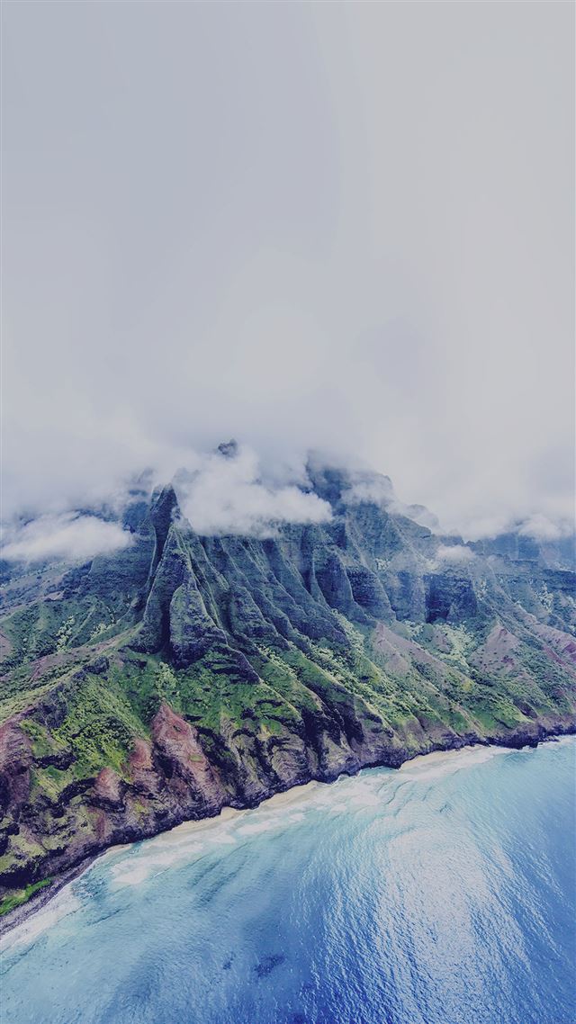 1080x1920 Island Of Awesome White Sea Ocean Nature Woods Mountain - sea iPhone 8 Wallpaper
