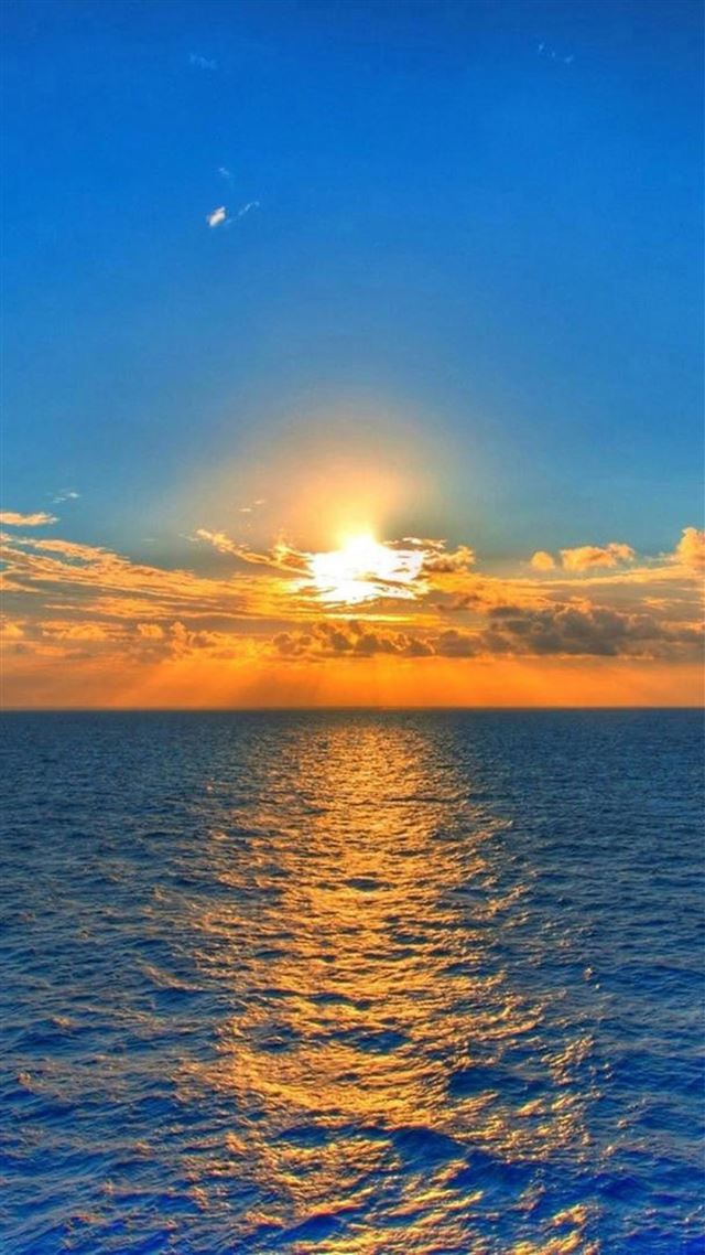 1080x1920 Nature Fantasy Sunrise Over Ocean At Dawn - yellow iPhone 8 Wallpaper