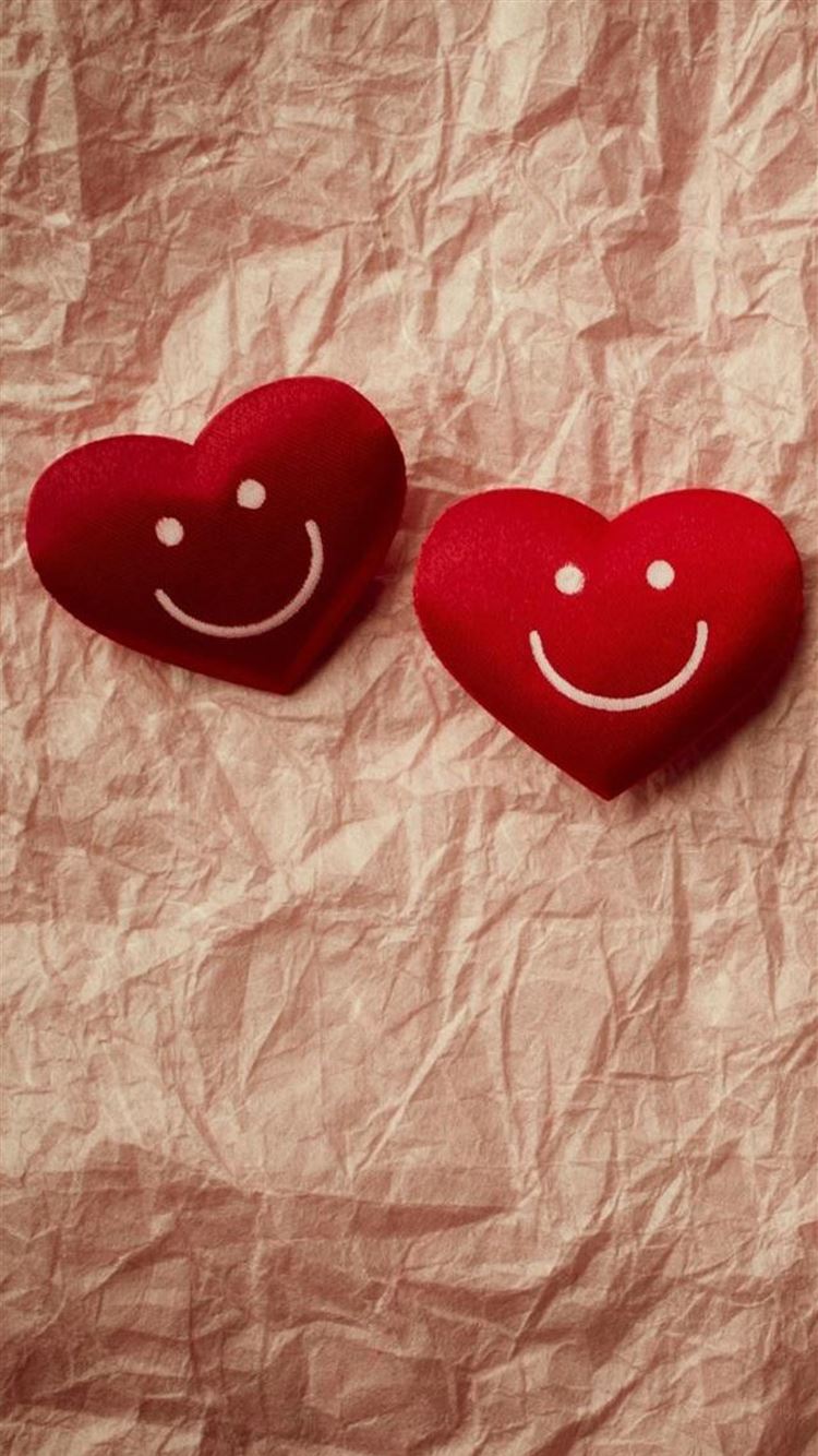 Cute Smile Love Heart Couple Fold Paper iPhone 8 Wallpapers Free ...