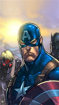 Comics Avengers Illust Art Hero Marvels iPhone 6(s)~8(s) wallpaper