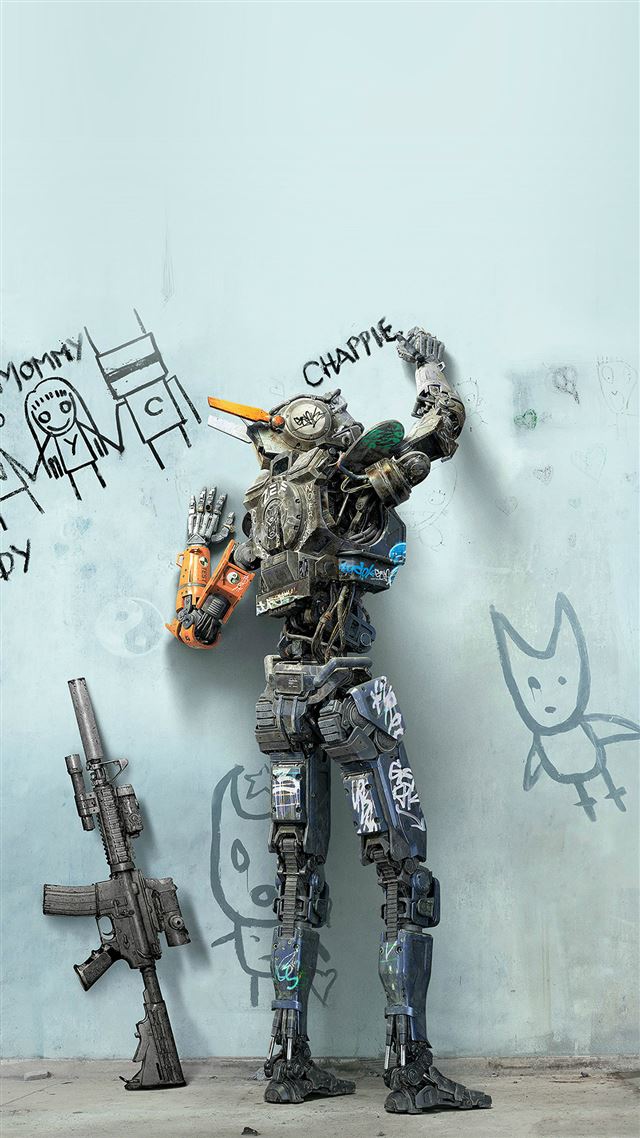 1080x1920 Cartoon Movie Chappie Intelligent Robot -  iPhone 8 Wallpaper