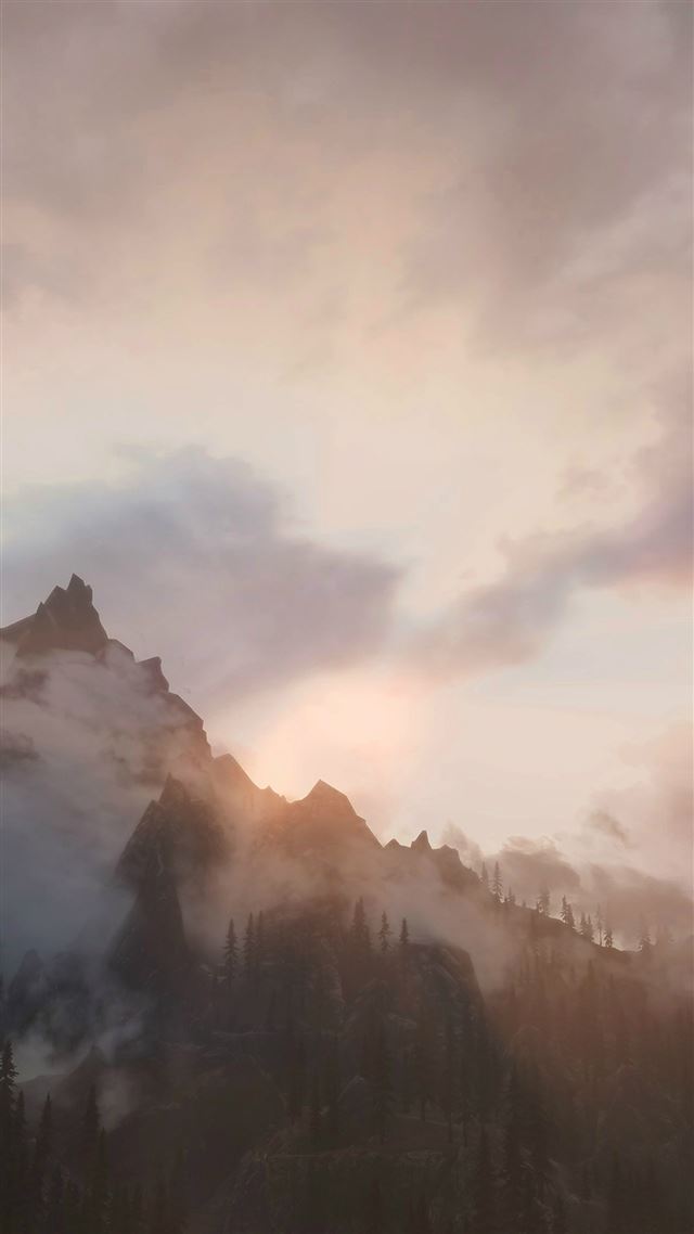 1080x1920 Foggy Mountain Sunshine Nature - skyscape iPhone 8 Wallpaper