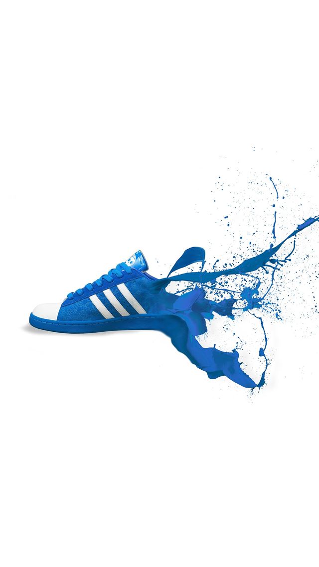 1080x1920 Adidas Blue Shoes Sneakers Logo Art - sport iPhone 8 Wallpaper