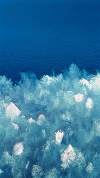 Abstract Crystal Lake Blue Ice Pattern Background iPhone 6(s)~8(s) wallpaper