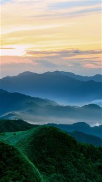Nature Mist Mountains Hill Sky Landscape wallpaper