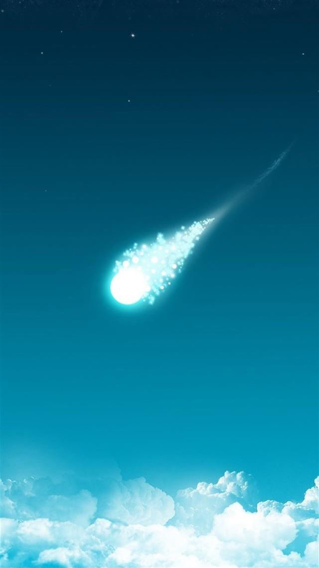1080x1920 Pure Blue Sky Shooting Metetor - cloudy iPhone 8 Wallpaper
