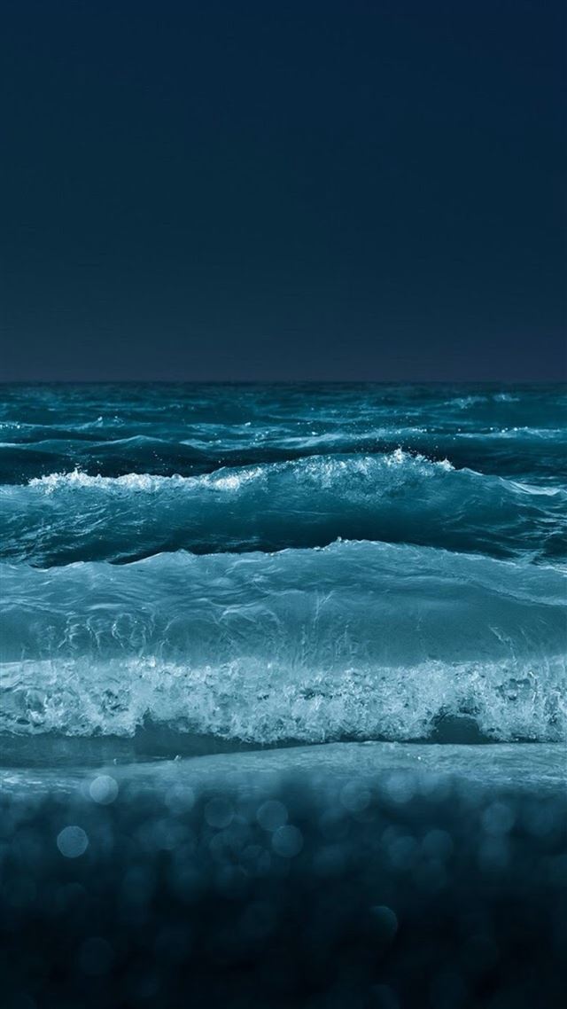 1080x1920 Nature Night Ocean Beach Wave Bokeh - water splash iPhone 8 Wallpaper