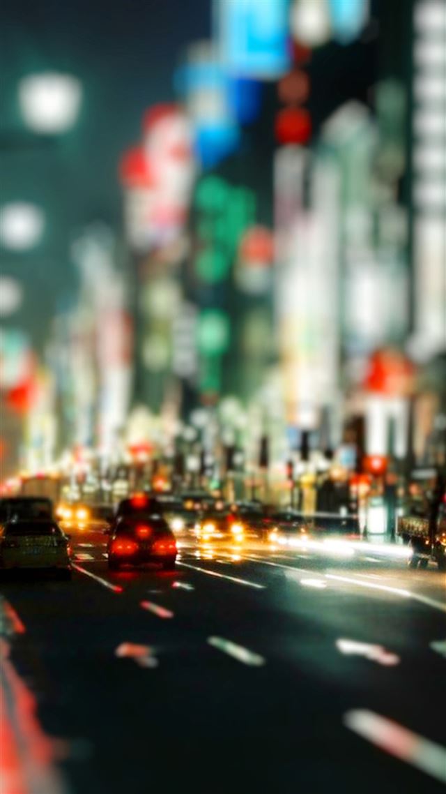 1080x1920 Nature Bustling City Street Night Scene - road iPhone 8 Wallpaper