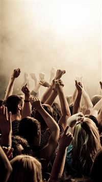 Lively Concert Crowd Art  wallpaper