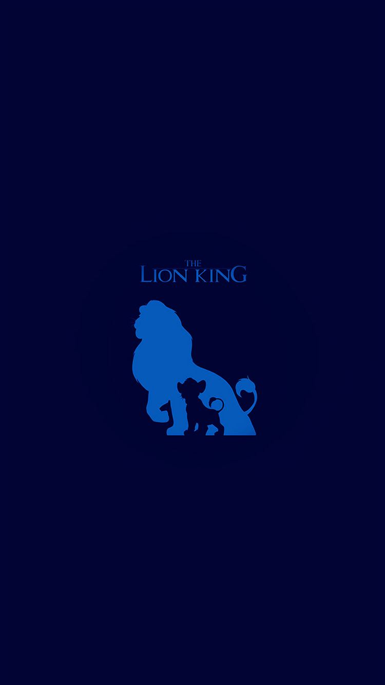 The Lion King Blue Minimal Art iPhone 8 Wallpapers Free Download