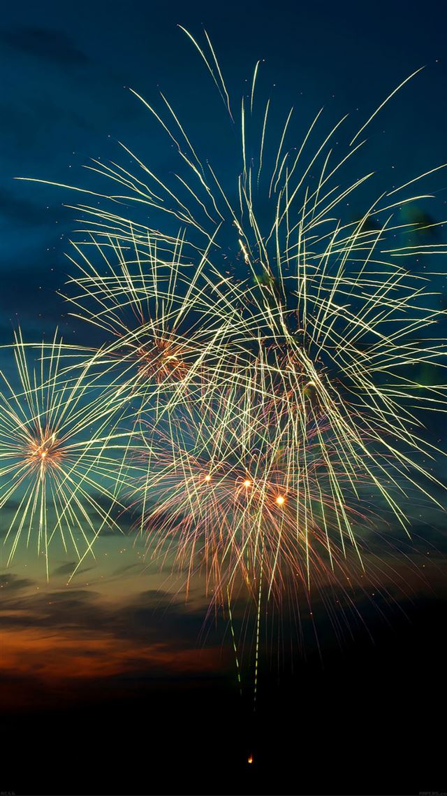 1080x1920 Sparkle Fireworks Night Skyscape - happy iPhone 8 Wallpaper