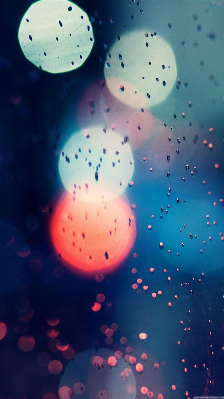 Bokeh Rainy Window Glass Water Drop iPhone 8 Wallpapers Free Download