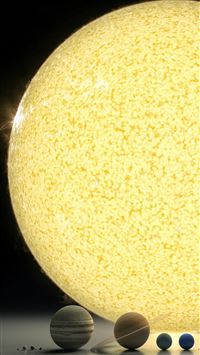 Super Moon Planet Surrounded Satellites wallpaper