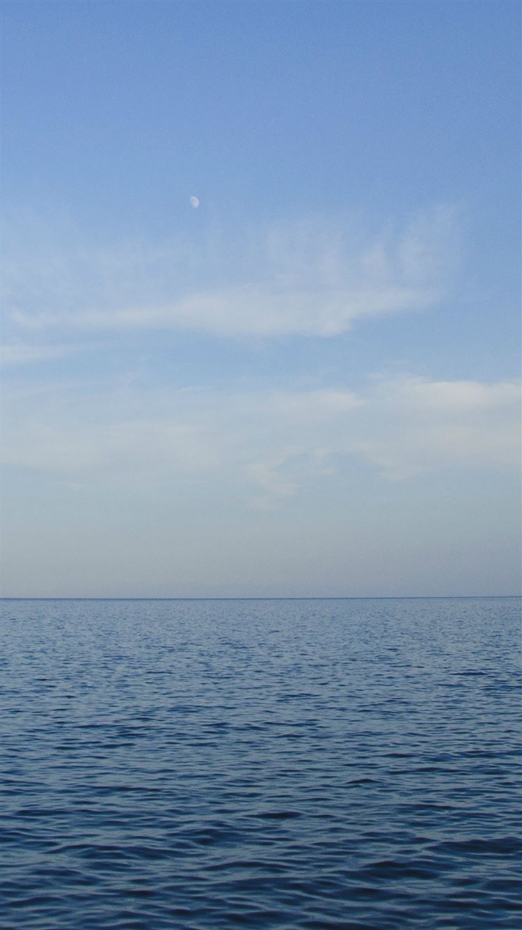 Sea Blue Ocean Sky Nature iPhone 8 Wallpapers Free Download