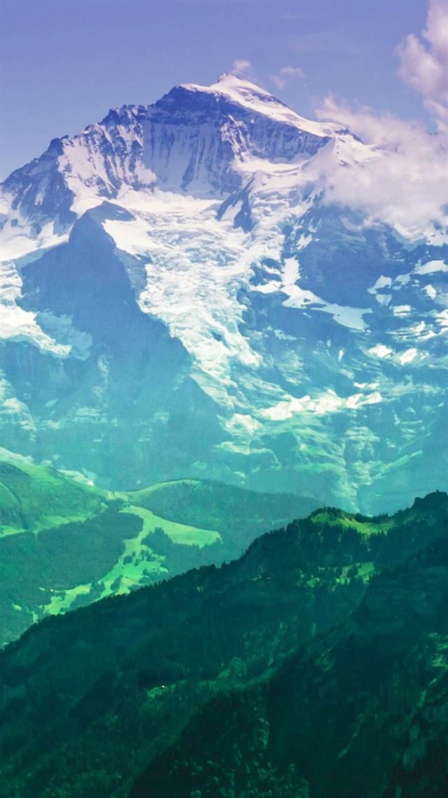 640x1136 Fantasy Beautiful Snowy Mountains Landscape -  iPhone 8 Wallpaper