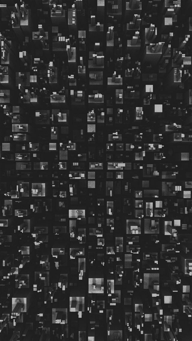 1080x1920 3D Art Building Dark Pattern - grid iPhone 8 Wallpaper