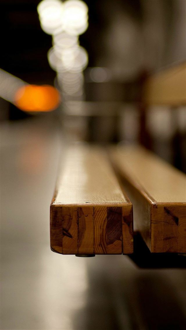 1080x1920 Nature Street Bench Chair Bokeh - orange iPhone 8 Wallpaper