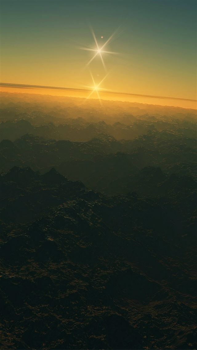 1080x1920 Shining Stars Golden Clouds Sunset - skyline iPhone 8 Wallpaper