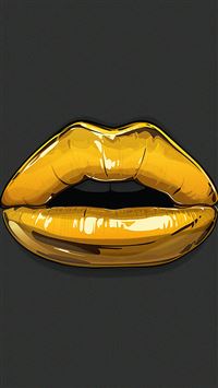 Golden Lips Bling Illustration wallpaper