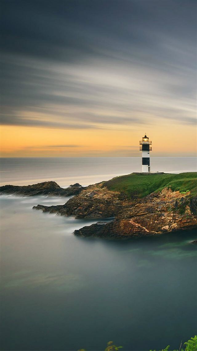 1080x1920 Beautiful Lighthouse Sunset Ocean - sea iPhone 8 Wallpaper