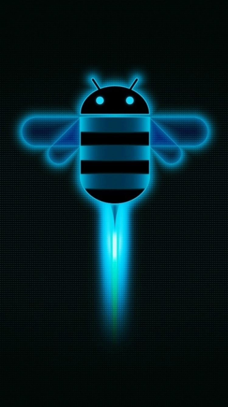 Funny Shiny Light Dark Bee Art Design iPhone 8 Wallpapers Free Download